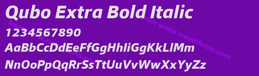 Qubo Extra Bold ItalicPreview Qubo Extra Bold ItalicPreview
