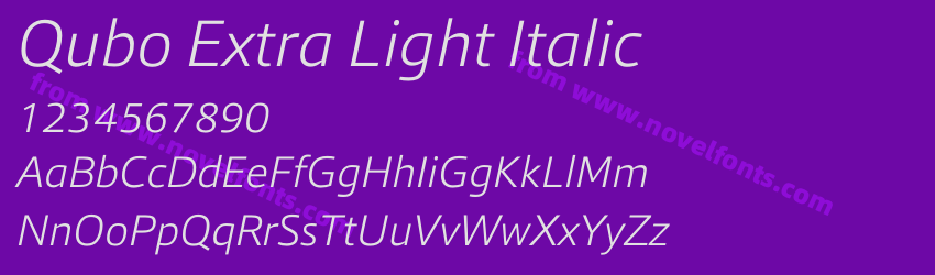 Qubo Extra Light ItalicPreview Qubo Extra Light ItalicPreview