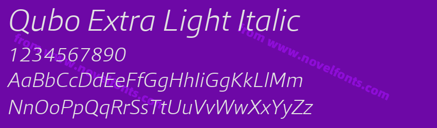 Qubo Extra Light ItalicPreview Qubo Extra Light ItalicPreview