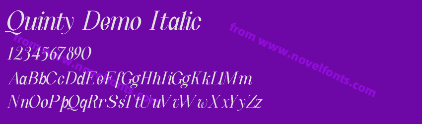 Quinty Demo ItalicPreview Quinty Demo ItalicPreview