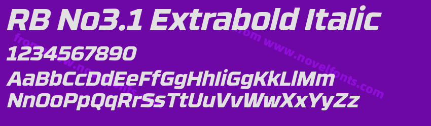 RB No3.1 Extrabold ItalicPreview RB No3.1 Extrabold ItalicPreview