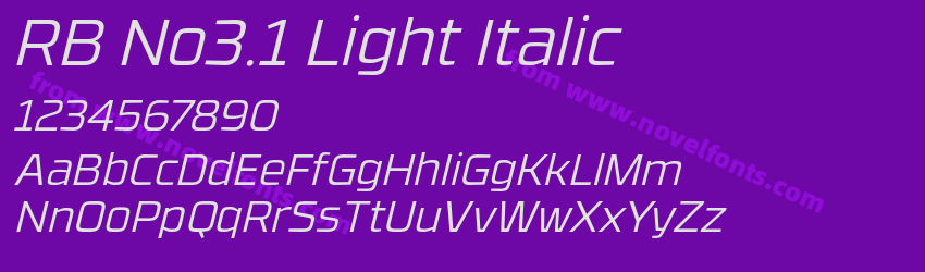 RB No3.1 Light ItalicPreview RB No3.1 Light ItalicPreview