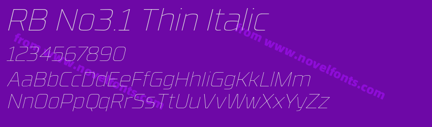 RB No3.1 Thin ItalicPreview RB No3.1 Thin ItalicPreview