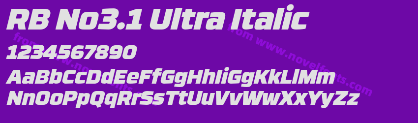 RB No3.1 Ultra ItalicPreview RB No3.1 Ultra ItalicPreview