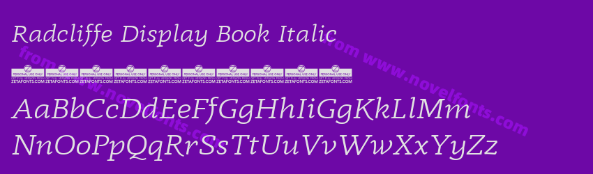 Radcliffe Display Book ItalicPreview Radcliffe Display Book ItalicPreview