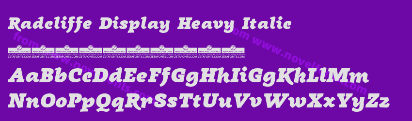 Radcliffe Display Heavy ItalicPreview Radcliffe Display Heavy ItalicPreview