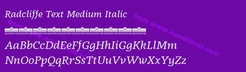 Radcliffe Text Medium ItalicPreview Radcliffe Text Medium ItalicPreview