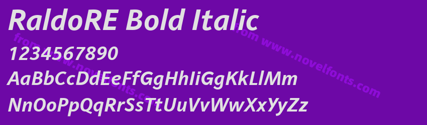 RaldoRE Bold ItalicPreview RaldoRE Bold ItalicPreview