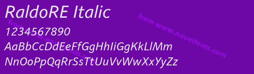 RaldoRE ItalicPreview RaldoRE ItalicPreview