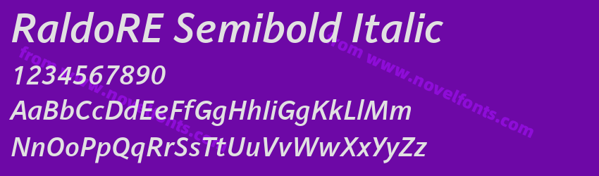 RaldoRE Semibold ItalicPreview RaldoRE Semibold ItalicPreview