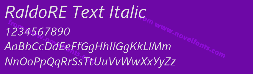 RaldoRE Text ItalicPreview RaldoRE Text ItalicPreview