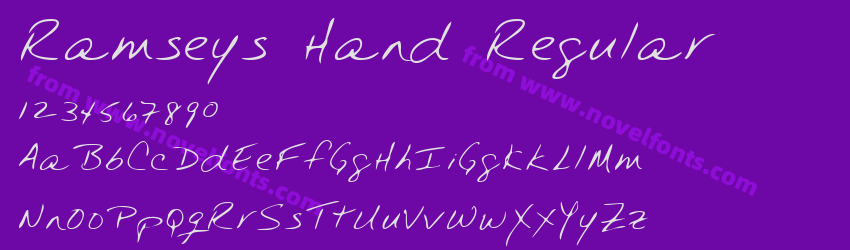 Ramseys Hand RegularPreview Ramseys Hand RegularPreview