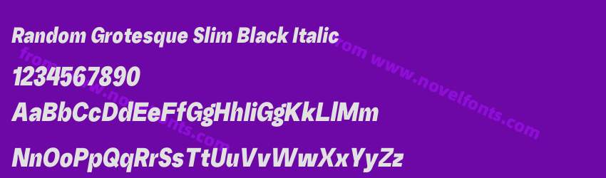 Random Grotesque Slim Black ItalicPreview Random Grotesque Slim Black ItalicPreview