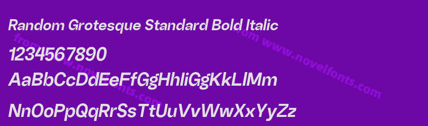 Random Grotesque Standard Bold ItalicPreview Random Grotesque Standard Bold ItalicPreview