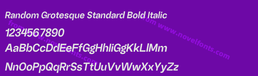 Random Grotesque Standard Bold ItalicPreview Random Grotesque Standard Bold ItalicPreview