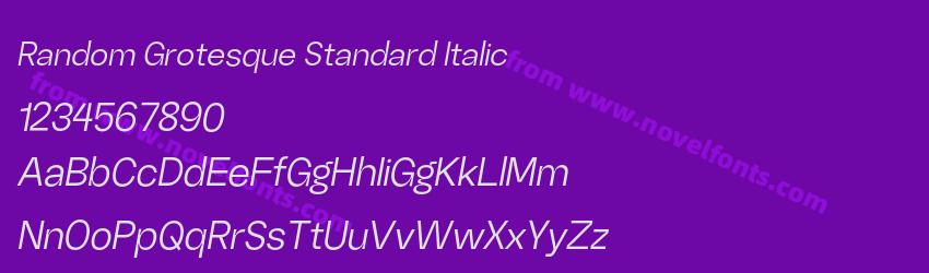 Random Grotesque Standard ItalicPreview Random Grotesque Standard ItalicPreview