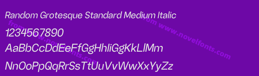 Random Grotesque Standard Medium ItalicPreview Random Grotesque Standard Medium ItalicPreview