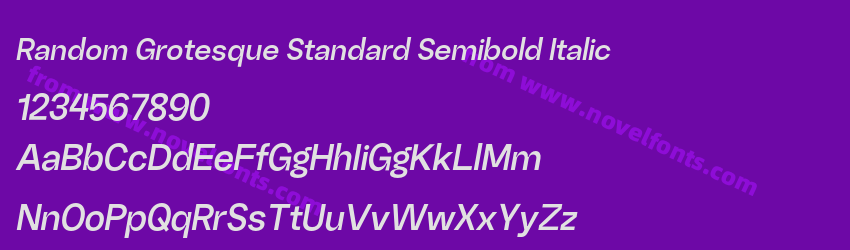Random Grotesque Standard Semibold ItalicPreview Random Grotesque Standard Semibold ItalicPreview