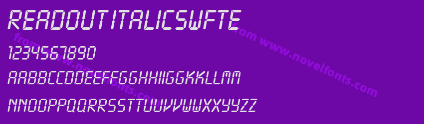 Readout ItalicSWFTEPreview Readout ItalicSWFTEPreview