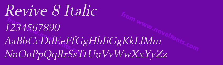 Revive 8 ItalicPreview Revive 8 ItalicPreview