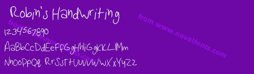 Robin's HandwritingPreview Robin's HandwritingPreview