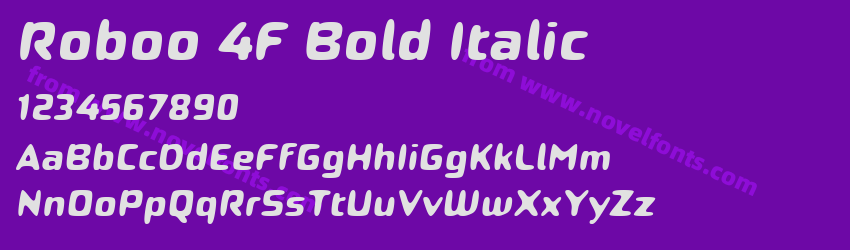 Roboo 4F Bold ItalicPreview Roboo 4F Bold ItalicPreview