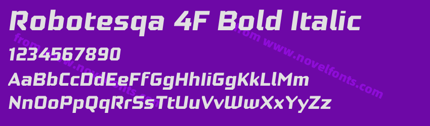 Robotesqa 4F Bold ItalicPreview Robotesqa 4F Bold ItalicPreview