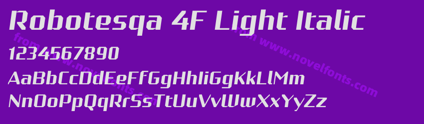 Robotesqa 4F Light ItalicPreview Robotesqa 4F Light ItalicPreview