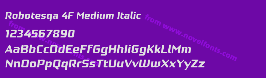 Robotesqa 4F Medium ItalicPreview Robotesqa 4F Medium ItalicPreview