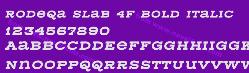 Rodeqa Slab 4F Bold ItalicPreview Rodeqa Slab 4F Bold ItalicPreview