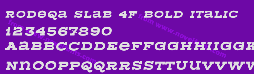 Rodeqa Slab 4F Bold ItalicPreview Rodeqa Slab 4F Bold ItalicPreview