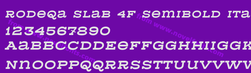 Rodeqa Slab 4F Semibold ItalicPreview Rodeqa Slab 4F Semibold ItalicPreview