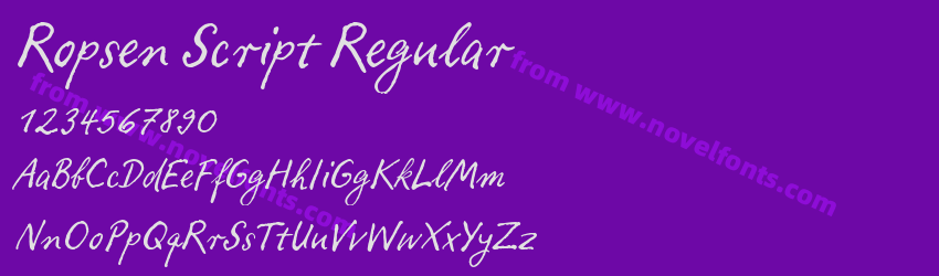 Ropsen Script RegularPreview Ropsen Script RegularPreview