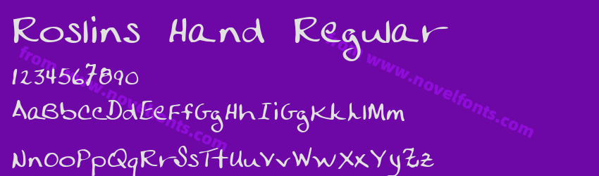 Roslins Hand RegularPreview Roslins Hand RegularPreview