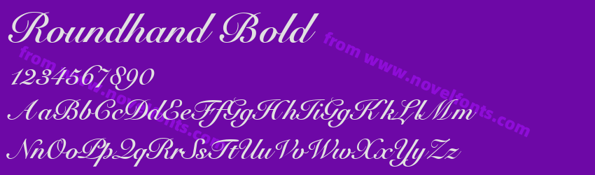 Roundhand BoldPreview Roundhand BoldPreview