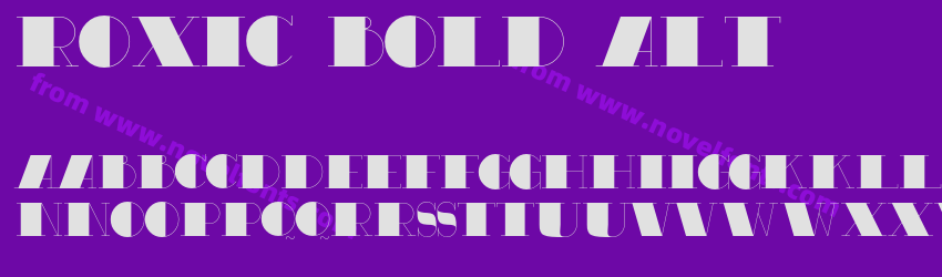 Roxic Bold AltPreview Roxic Bold AltPreview