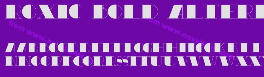 Roxic Bold AlternatesPreview Roxic Bold AlternatesPreview
