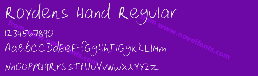 Roydens Hand RegularPreview Roydens Hand RegularPreview