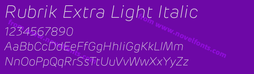 Rubrik Extra Light ItalicPreview Rubrik Extra Light ItalicPreview