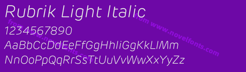 Rubrik Light ItalicPreview Rubrik Light ItalicPreview
