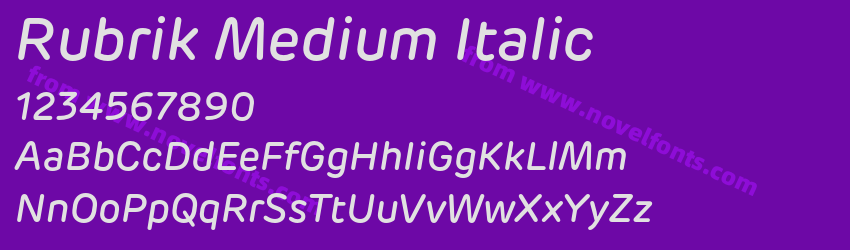Rubrik Medium ItalicPreview Rubrik Medium ItalicPreview