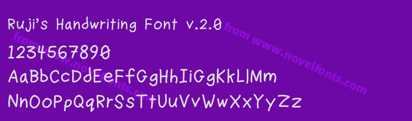 Ruji's Handwriting Font v.2.0Preview Ruji's Handwriting Font v.2.0Preview