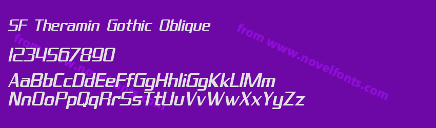 SF Theramin Gothic ObliquePreview SF Theramin Gothic ObliquePreview