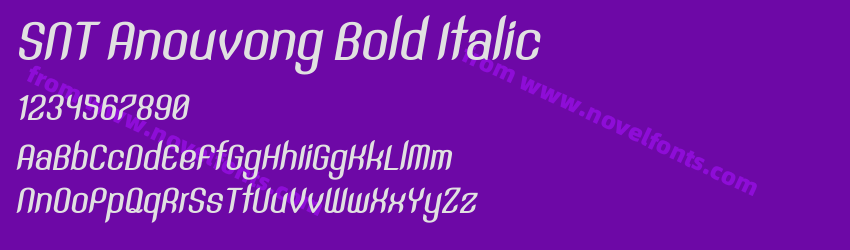 SNT Anouvong Bold ItalicPreview SNT Anouvong Bold ItalicPreview