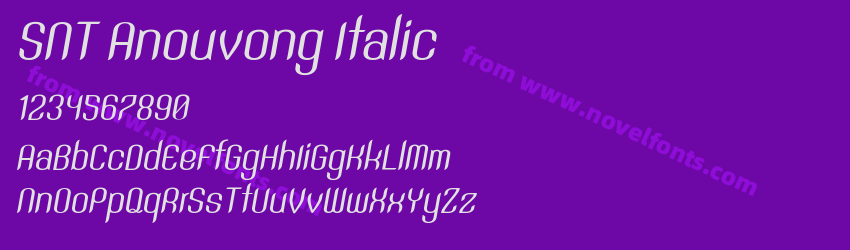 SNT Anouvong ItalicPreview SNT Anouvong ItalicPreview