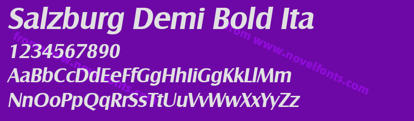 Salzburg Demi Bold ItaPreview Salzburg Demi Bold ItaPreview