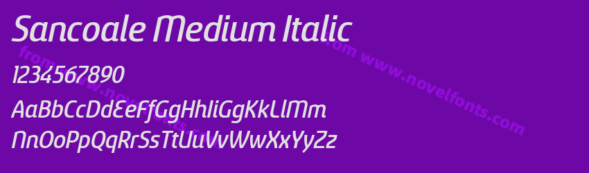 Sancoale Medium ItalicPreview Sancoale Medium ItalicPreview