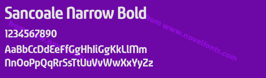 Sancoale Narrow BoldPreview Sancoale Narrow BoldPreview