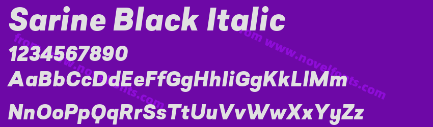 Sarine Black ItalicPreview Sarine Black ItalicPreview