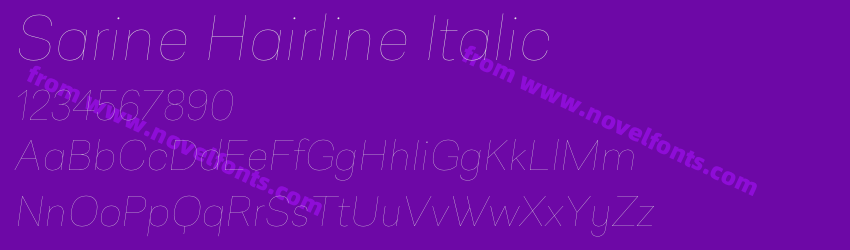 Sarine Hairline ItalicPreview Sarine Hairline ItalicPreview